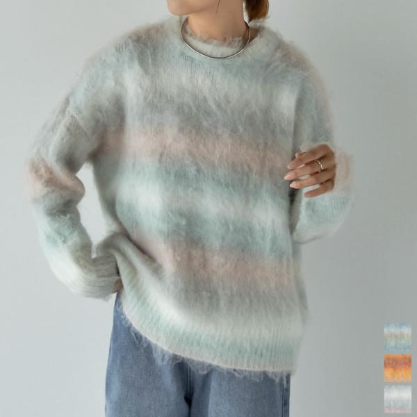 ニットトップス レディース ニットプルオーバー ニット トップス プルオーバー グラデーションニット...