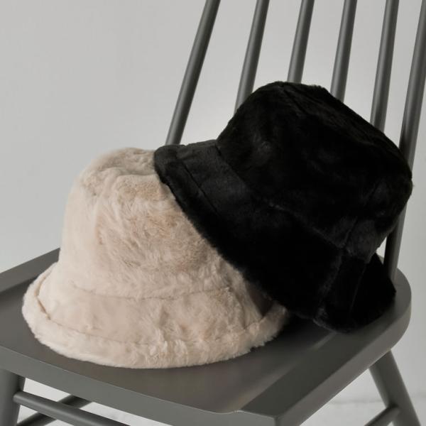 バケットハット レディース ハット ぼうし 帽子 バケハ フェイクファー ファーハット サイズ調節可...