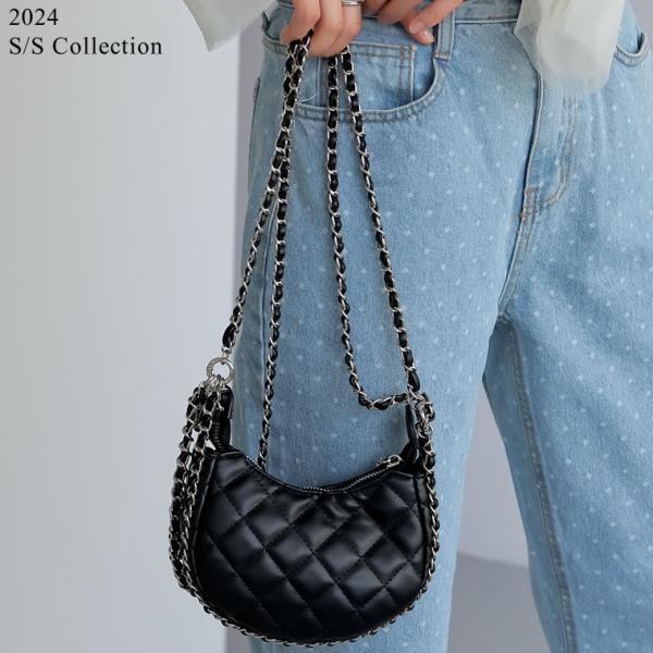 キルトバッグ ハンドバッグ ショルダーバッグ レディース 鞄 キルティング 合成皮革 フェイクレザー...