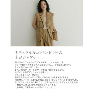 ベスト レディース ジレ ジャケット ライトア...の詳細画像5