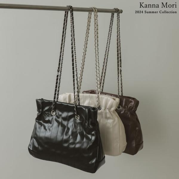 ショルダーバッグ レディース チェーンバッグ 鞄 斜め掛け ステッチ コンパクト フェイクレザー 合...