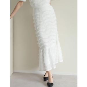 スカート レディース フリル レース ティアー...の詳細画像2