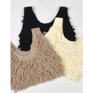 ビスチェ レディース 3色 M/L ニット フ...の詳細画像1