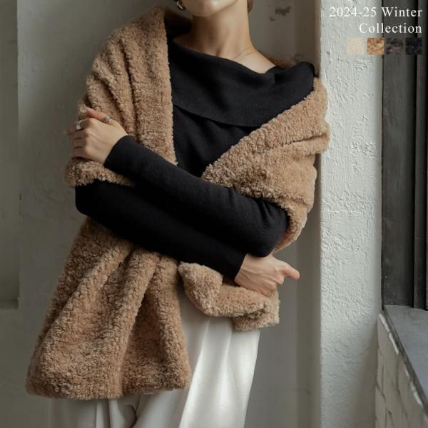 ストール レディース マフラー ショール フェイクファー ファーマフラー ファーストール ボア 羽織...