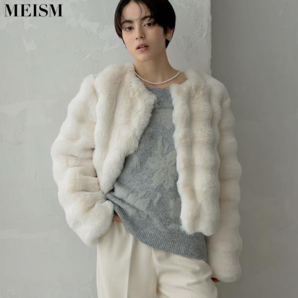 ジャケット レディース アウター ポケット付き ブルゾン フェイクファー ファーライク ショートコー...