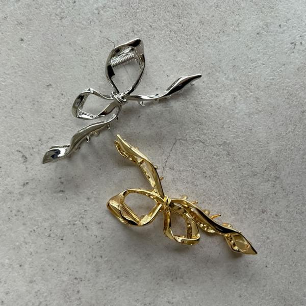 バレッタ レディース ヘアクリップ ヘアアクセサリー バンスクリップ アクセサリー リボンデザイン ...