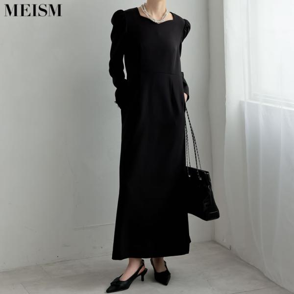 ワンピース レディースハートネック 長袖 マーメイド オケージョン 低身長 高身長 入学式 セレモニ...