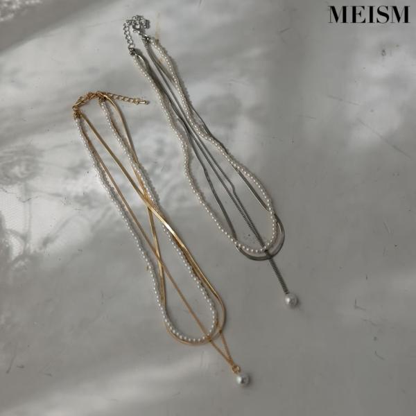 ネックレス パール調 レディース フェイクパール チェーン 展示会 2025春夏 入学式 結婚式 オ...