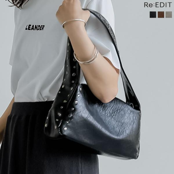 バッグ レディース ショルダーバッグ ワンショルダー ハンドバッグ  スタッズ フェイクレザー 20...