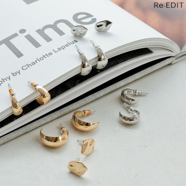 ピアス レディース アクセサリー フープ セット 3点セット キャッチ 2025春夏 返品交換不可[...