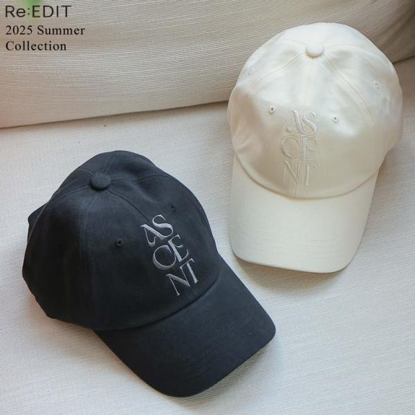 帽子 レディース キャップ コットン ベースボール コットン100% 綿100％ 刺  ロゴ 英字ロ...