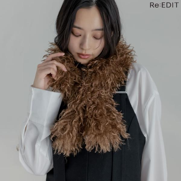 マフラー ティペット レディース 1色 フリーサイズ フェイクファーショール フォーファー 防寒 秋...
