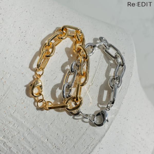 ブレスレット バングル レディース アクセサリー チェーンブレスレット シルバー ゴールド オーバル...