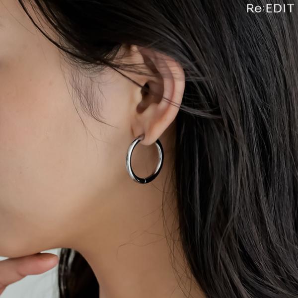 ピアス レディース アクセサリー フープピアス サージカルステンレス さびにくい つけっぱなし  金...