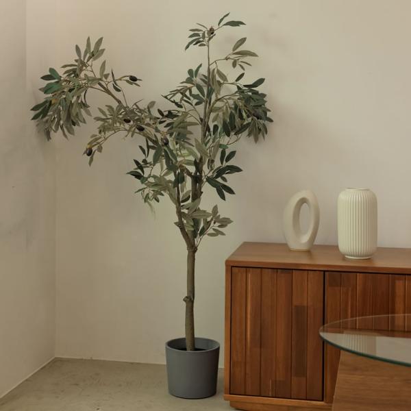 オリーブツリー オリーブ 人工観葉植物 観葉植物 オリーブの木 造花 雑貨 グリーン 居間 ダイニン...