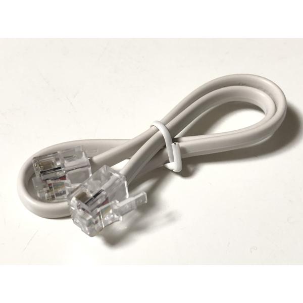 電話線 モジュラーケーブル 灰色 約30cm 保管品 動作未確認(2)