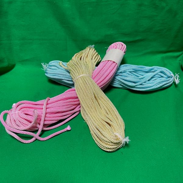 紐 ひも 糸 手芸 編み つづり紐 つづりひも 3本セット セット カラー紐 カラーひも 黄 青 ピ...