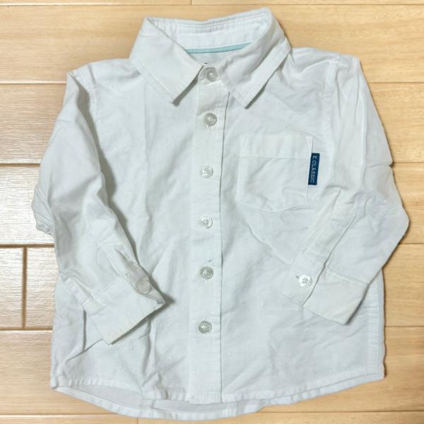 ELEEFINDOLL CLASSIC ベビー シャツ 長袖 ホワイト 西松屋 80cm