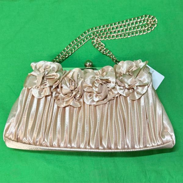 クラッチバッグ Di bello TOPKAPI ゴールド チェーンストラップ サテン調 トプカピ ...