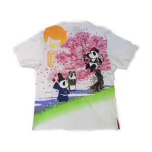 PANDIESTA メンズ Tシャツ 半袖  花咲パンダ 全3色 メンズM-XXL｜gama