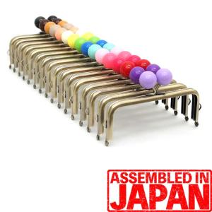 格安 がま口 口金 18cm あめ玉 2cm 角型 アンティークゴールド 縫い