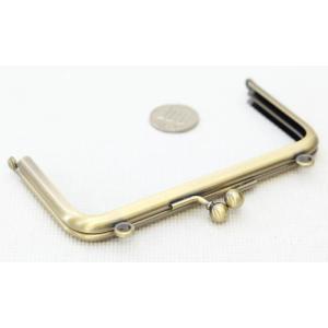 がま口 口金 12cm 角型 アンティークゴー...の詳細画像2