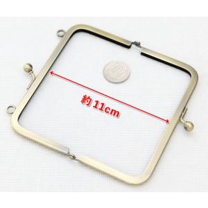がま口 口金 12cm 角型 アンティークゴー...の詳細画像4