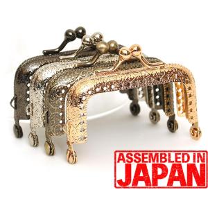 BLAZE がま口 口金 穴あき 丸型 シルバー 8.5cm 縫い付け ハンドメイド