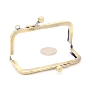 がま口 口金 8.5cm 角型 片丸カン付き ...の詳細画像3
