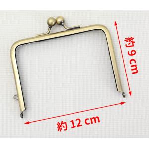 がま口 口金 12cm 角型 長足 アンティー...の詳細画像1
