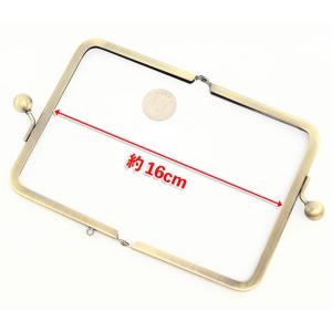 がま口 口金 12cm 角型 長足 アンティー...の詳細画像2