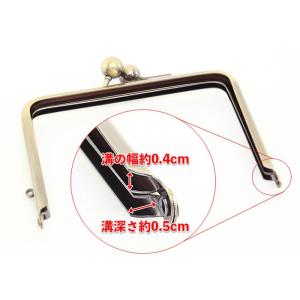 がま口 口金 12cm 角型 長足 アンティー...の詳細画像3