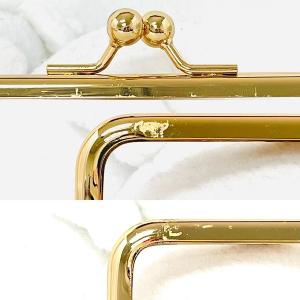 がま口口16cm 角型 ゴールド 差し込み タ...の詳細画像3