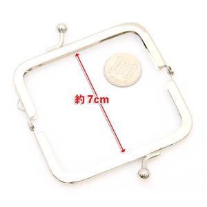 がま口 口金 8.5cm×4.5cm シルバー...の詳細画像2