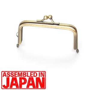 がま口 口金 8.5cm アンティークゴールド 角型 差し込み タイプ 格安 定番 2362