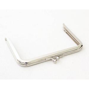 がま口口金 12cm シルバー角型 長足 ハン...の詳細画像3