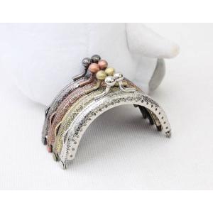 1721 がま口口金 8.5ｃｍ 丸型 縫い付けタイプ ハンドメイド/手芸/パーツ/手作り/ポーチ/小物入れ/小銭入れ