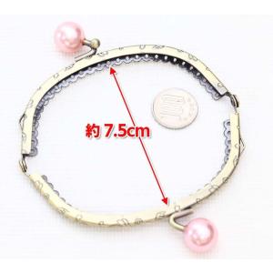 がま口 口金 10.5cm 16mm パール玉...の詳細画像3