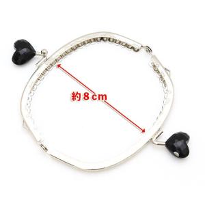 がま口 口金 10.5cm ハートあめ玉 シル...の詳細画像3