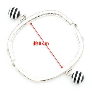 がま口 口金 10.5cm ボーダー 18mm...の詳細画像3