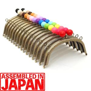 1242 がま口 口金 16.5ｃｍ（外径17ｃｍ） あめ玉（2ｃｍ）くし型