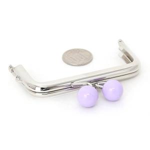 がま口 口金 8.5cm 角型 シルバー 単色...の詳細画像1