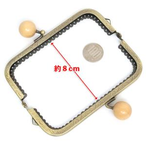 がま口 口金 12.5cm 木玉 アンティーク...の詳細画像3