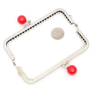 パール玉付きがま口 口金 12.5cm 角型 ...の詳細画像4