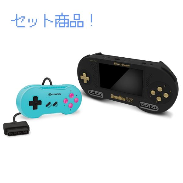 セット商品 5％OFFでお得 送料無料 SFC SNES 互換機 スパボーイ ブラック・ゴールド と...