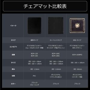 ゲーミング チェアマット 180 ブラック バ...の詳細画像5