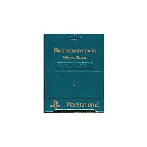PS2 メモリーカード【８MB】 MAJICGATE製  初期化済（グリーン）【中古】