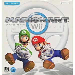 【Wii】マリオカートWii Wiiハンドル×1同梱 （ケース・説あり）【中古】｜games-yafuu