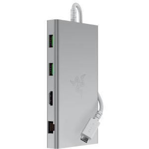 Razer レイザー USB C Dock(Mercury White) ユーエスビー シー ドック マーキュリーホワイト  11ポート設計  USB-Aポート UHS-I SD/MicroSD カードスロット｜gamingcenterbygrapht
