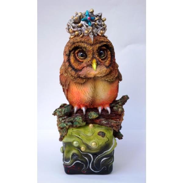 古畑雅規　「冠ふくろう」